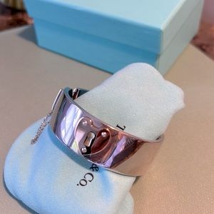 Authentic Tiffany and co ltd edition heart lock cuff bracelet